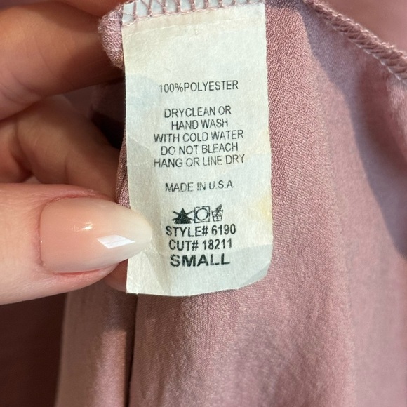 Entro Mauve Pink Blush One-Shoulder Draped Dress / Swim Cover-Up, Size Small - Picture 5 of 5